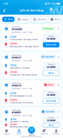 App vận chuyển